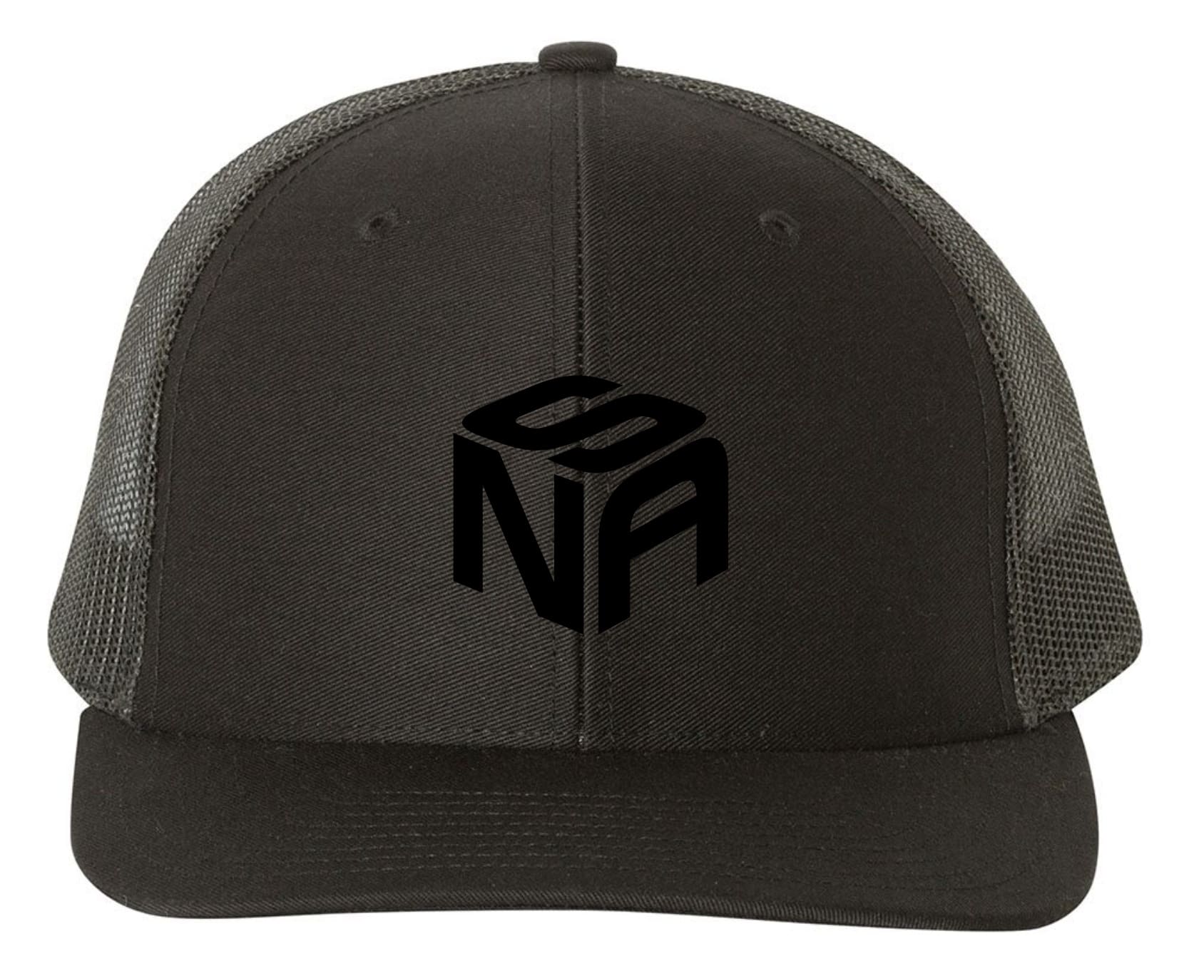 Richardson Snapback Trucker Hat - Solid Black