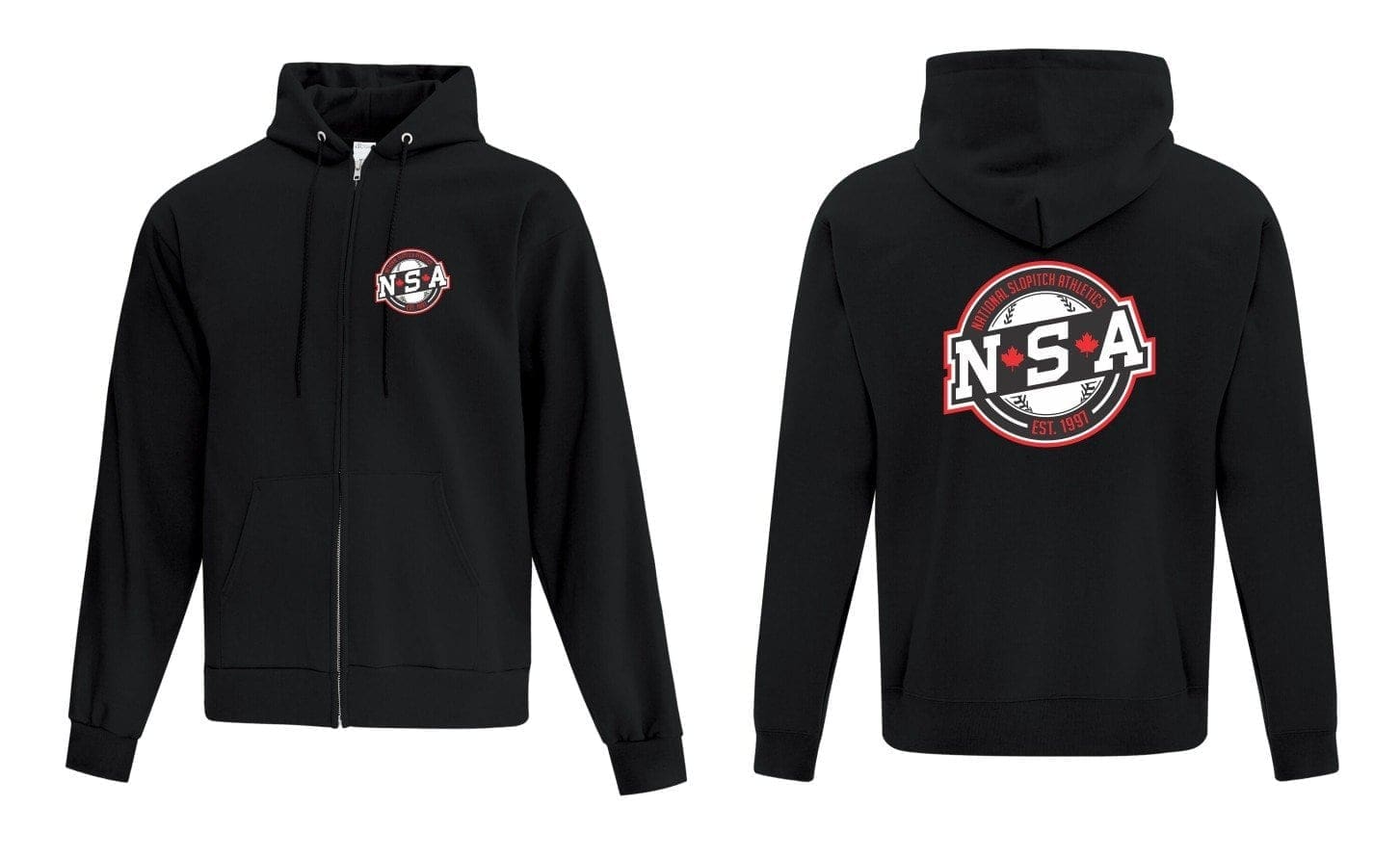 Full Zip Hoodie Black