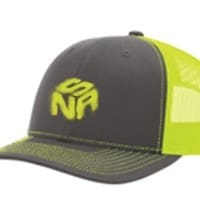 Richardson Snapback Trucker Hat Charcoal/Neon
