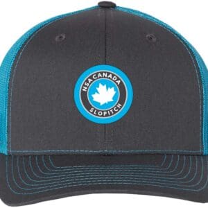 Richardson Snapback Trucker Hat - Charcoal/Neon Blue