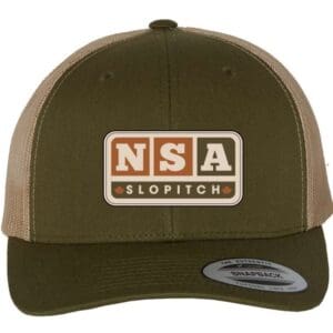 Adjustable 6 panel Khaki/Coffee Trucker Hat