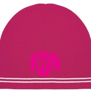 Pink/White Stripe Beanie