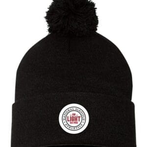Black/White Toque with PomPom