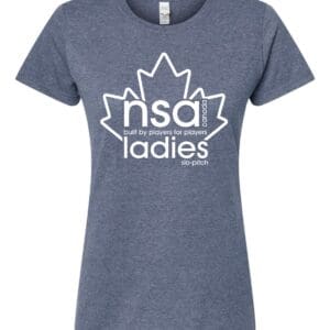 Heather Navy Ladies Fitted Tee
