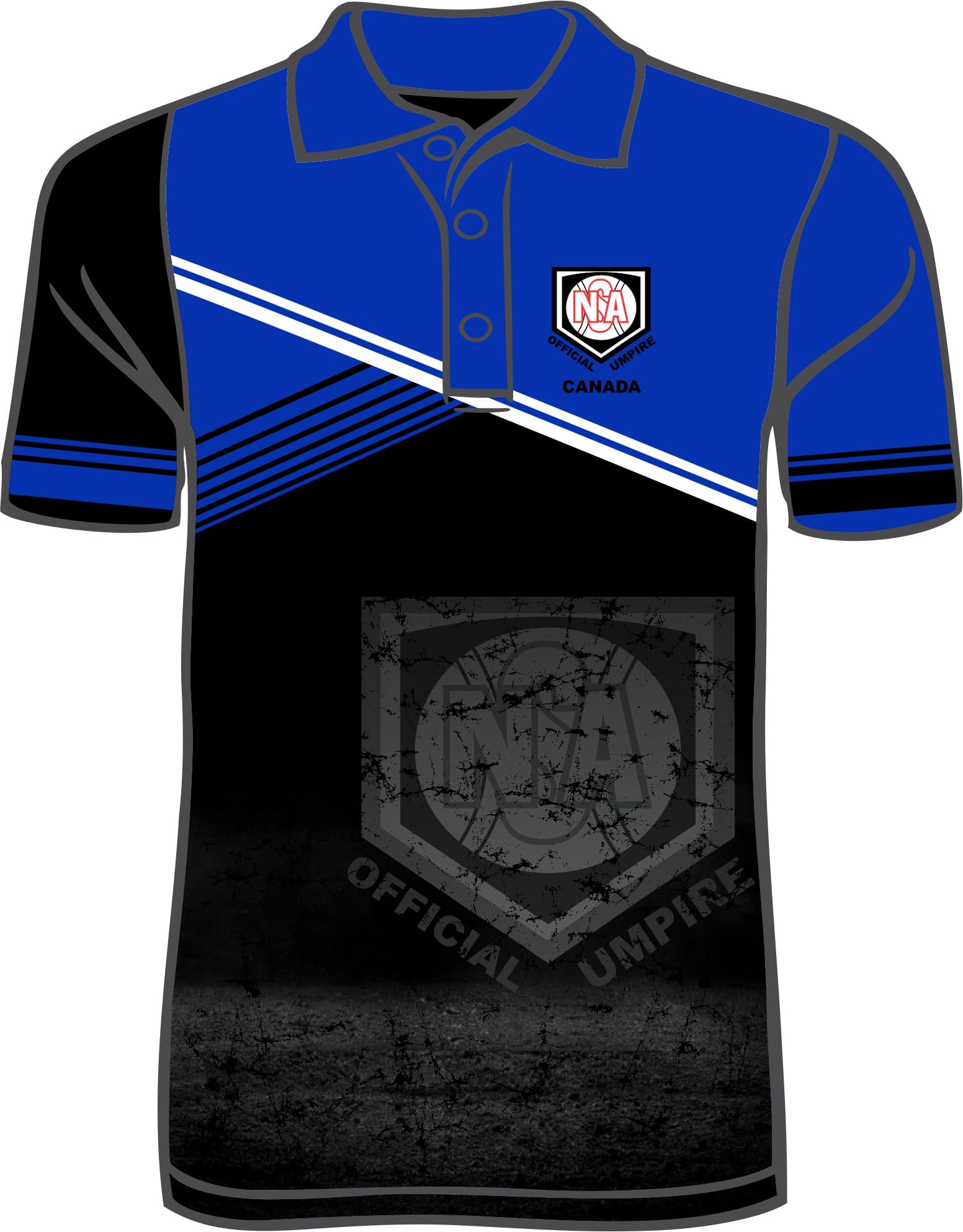 NSA Canada Official Umpire Royal Blue Polo