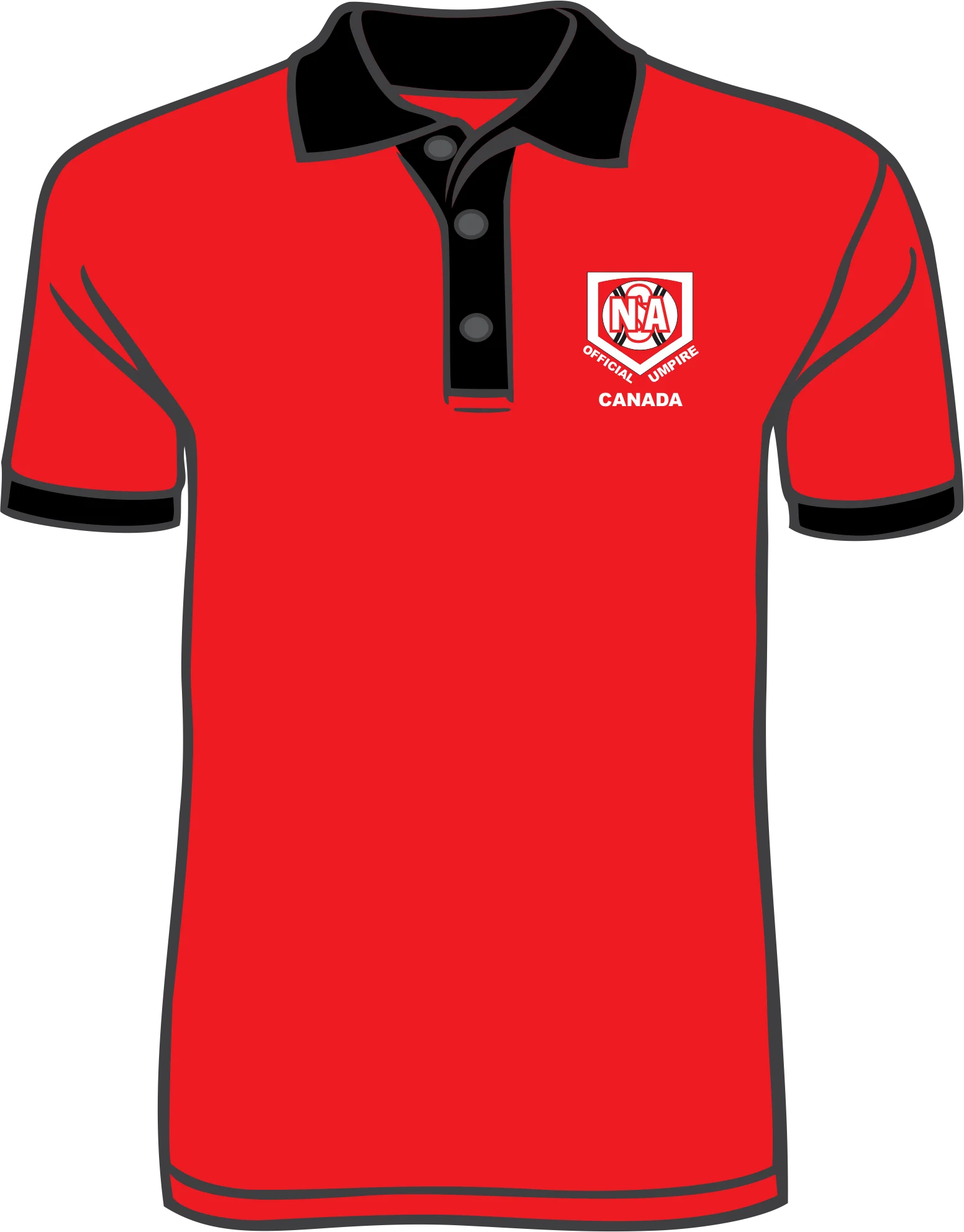 NSA Canada Red Official Ump Polo - Image 3