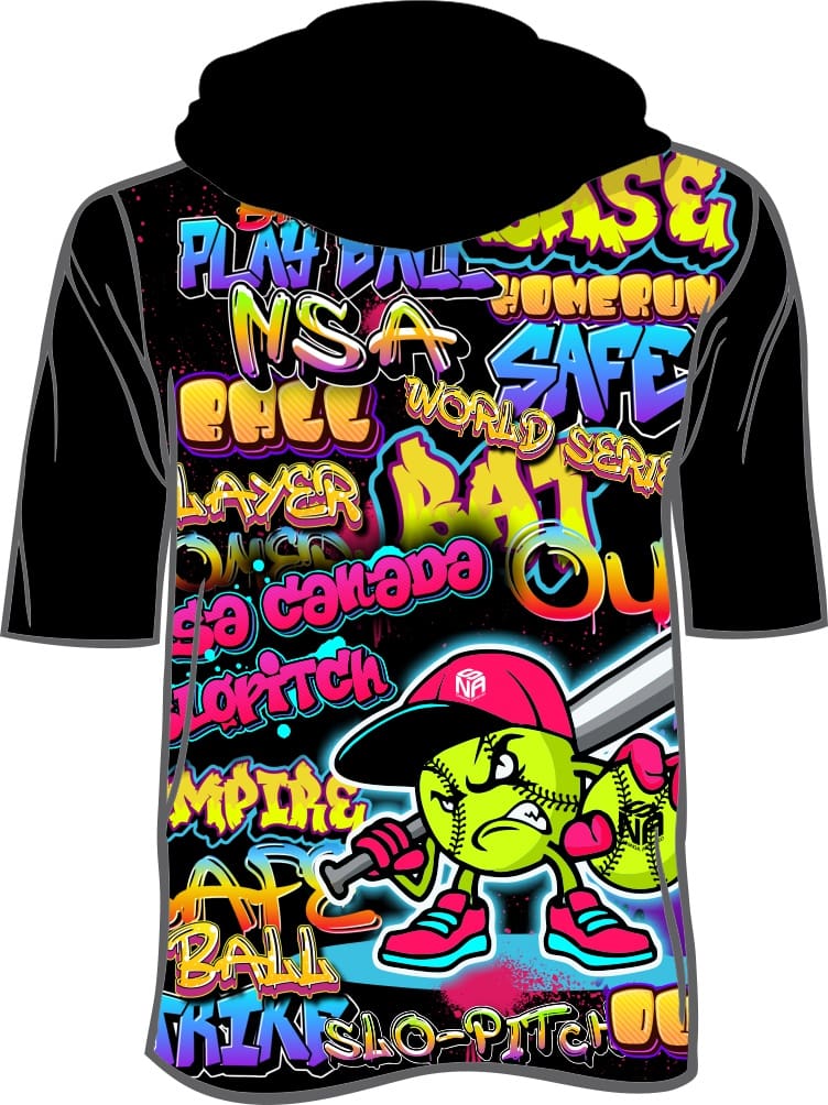 Gen Collection NSA Graffiti Hooded Full Sub Short Sleeve Tee - Image 2