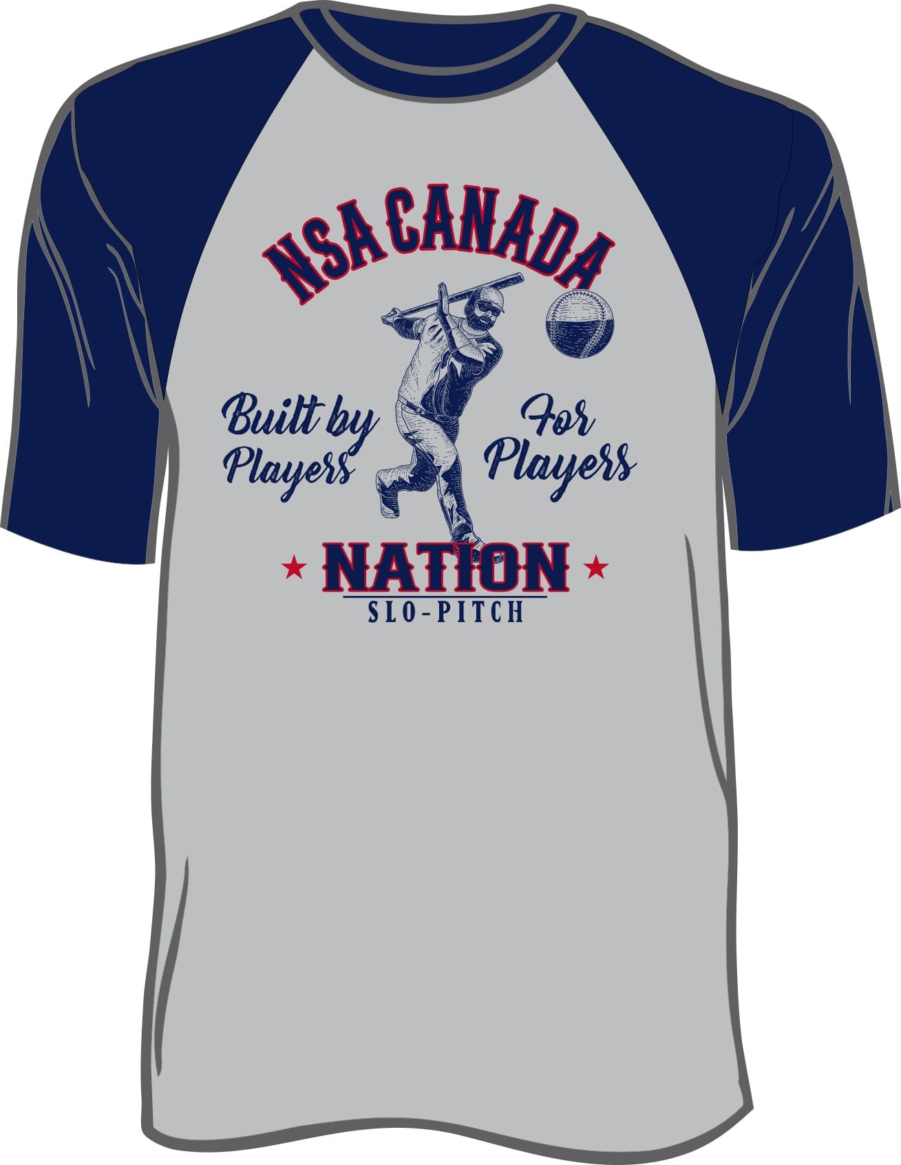 Nation Collection S/S Grey/Navy Performance