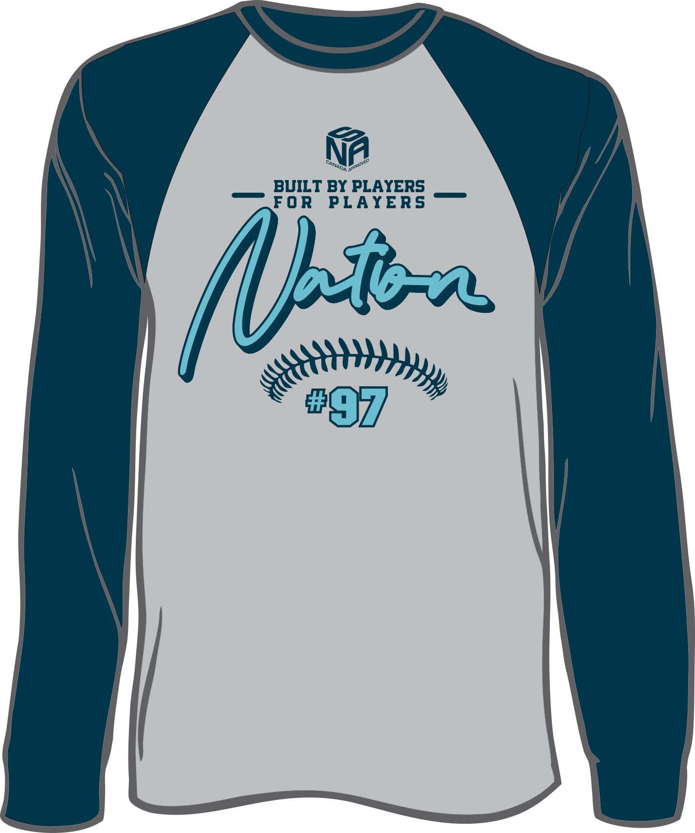 Semi-Sub Performance L/S Grey/Navy Shirt