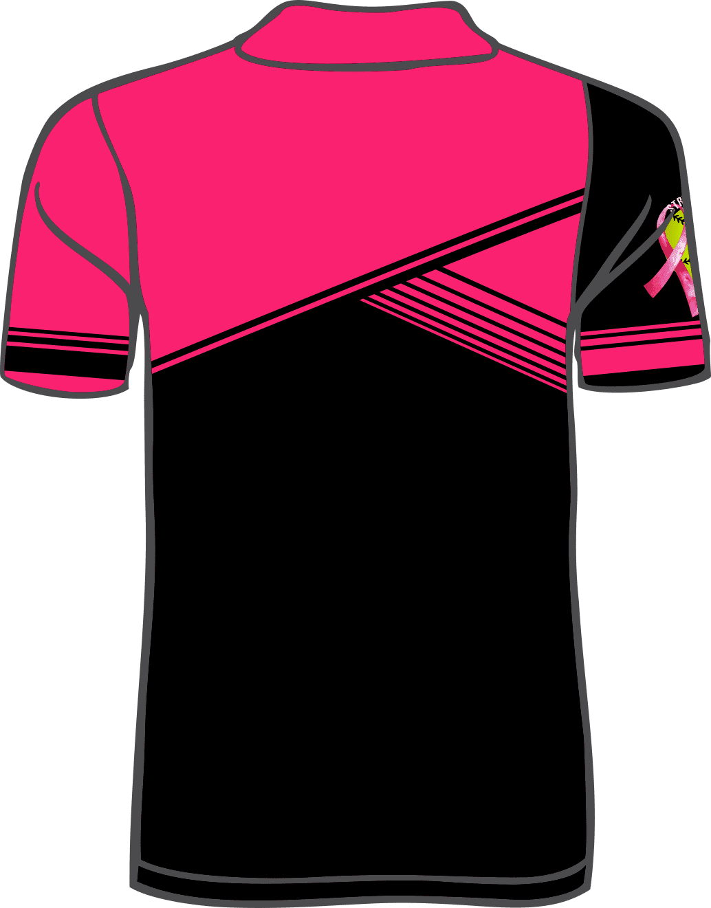 NSA Canada Official Umpire Pink Polo - Strike Out Cancer - Image 2
