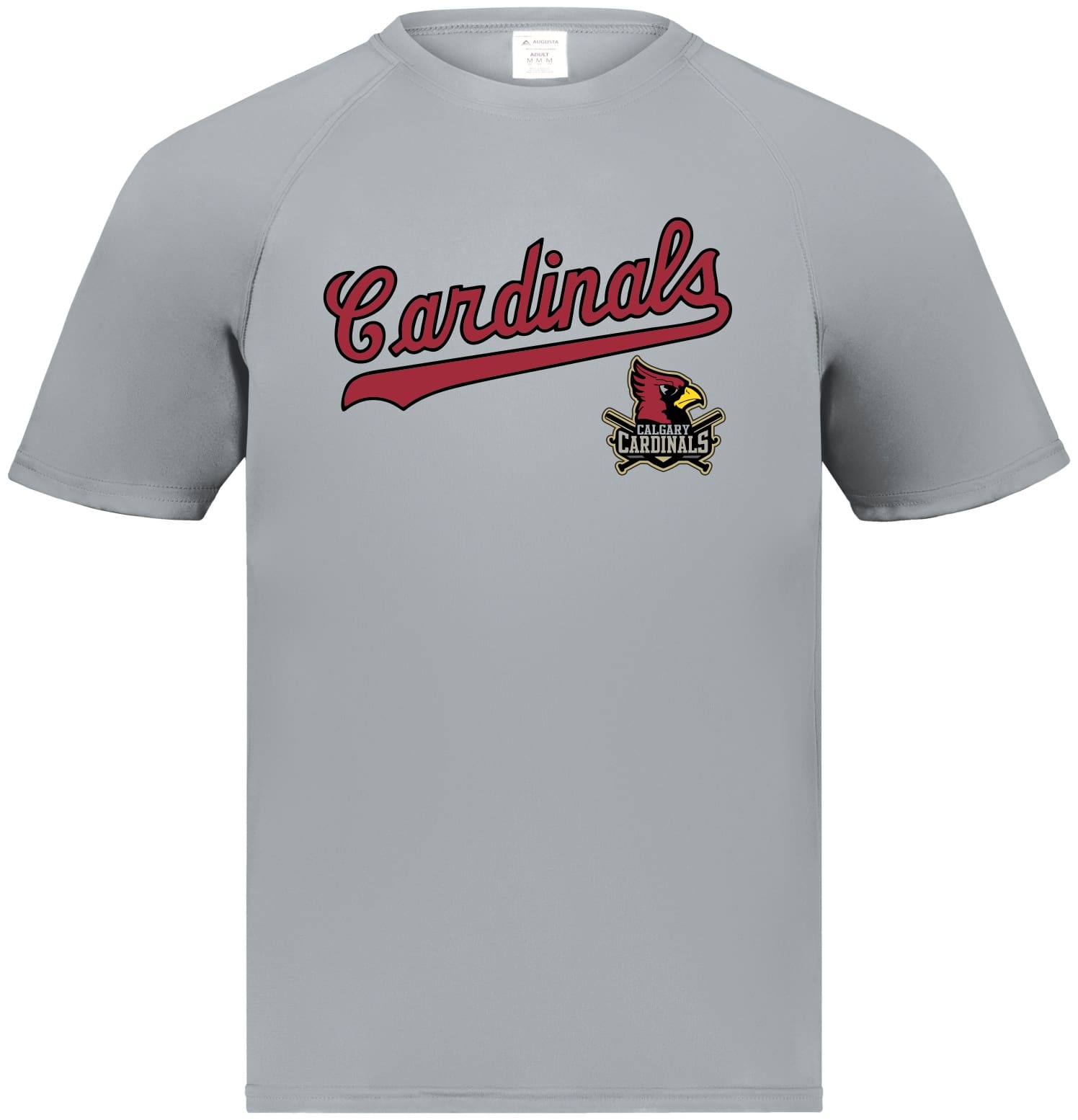 Calgary Cardinals Silver Short Sleeve Performance Tees