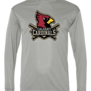 Calgary Cardinals Silver Long Sleeve Performance Tees