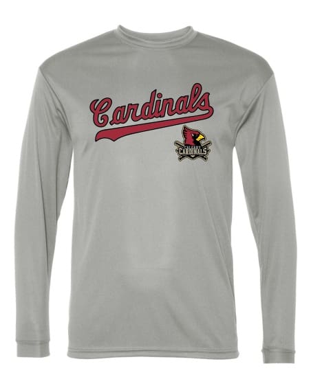 Calgary Cardinals Silver Long Sleeve Performance Tees