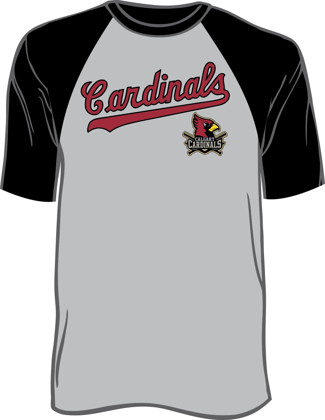 Calgary Cardinals Lightweight Performance Raglan Tees
